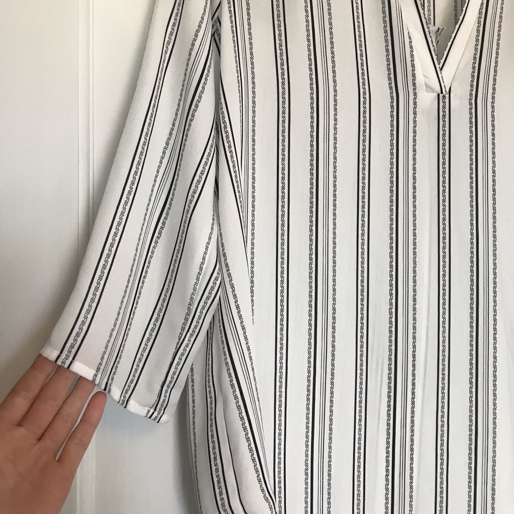 Striped V-Neck Blouse